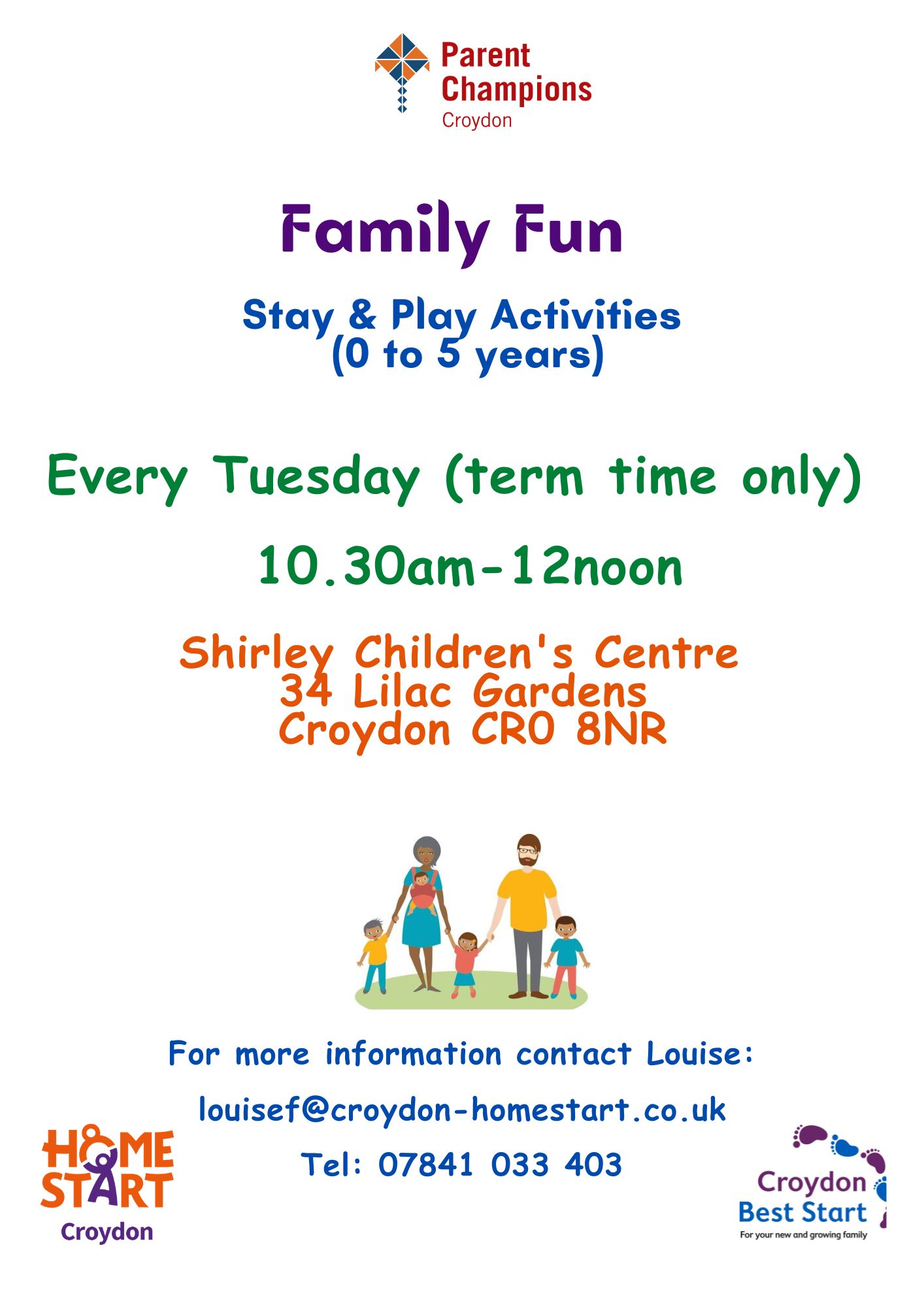 Family Fun at shirley Children's Centre Poster